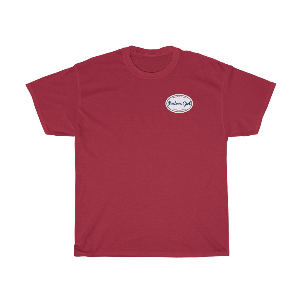Classic Pontoon Girl Logo T Shrit - Style: Unisex Heavy Cotton Tee