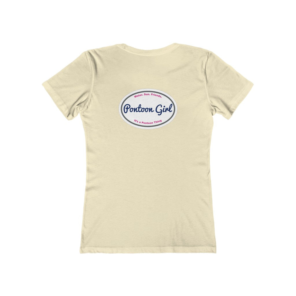 Classic Pontoon Girl Logo T Shirt - Style: Women's The Boyfriend Tee