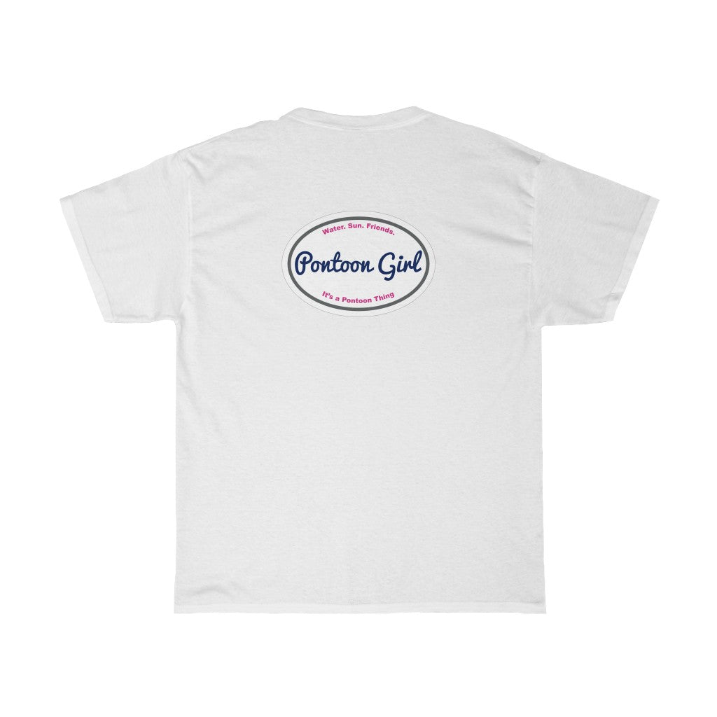 Classic Pontoon Girl Logo T Shrit - Style: Unisex Heavy Cotton Tee