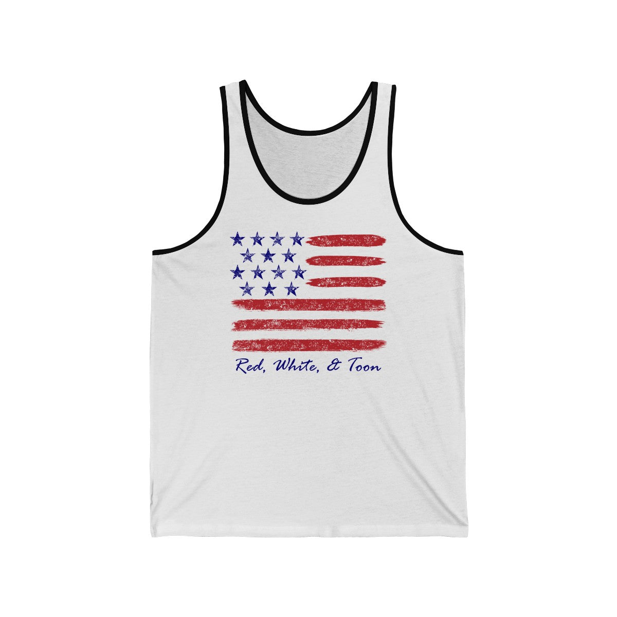 Tank Top - Contemporary Flag - Red White and Toon - TWO SIDED DESIGN