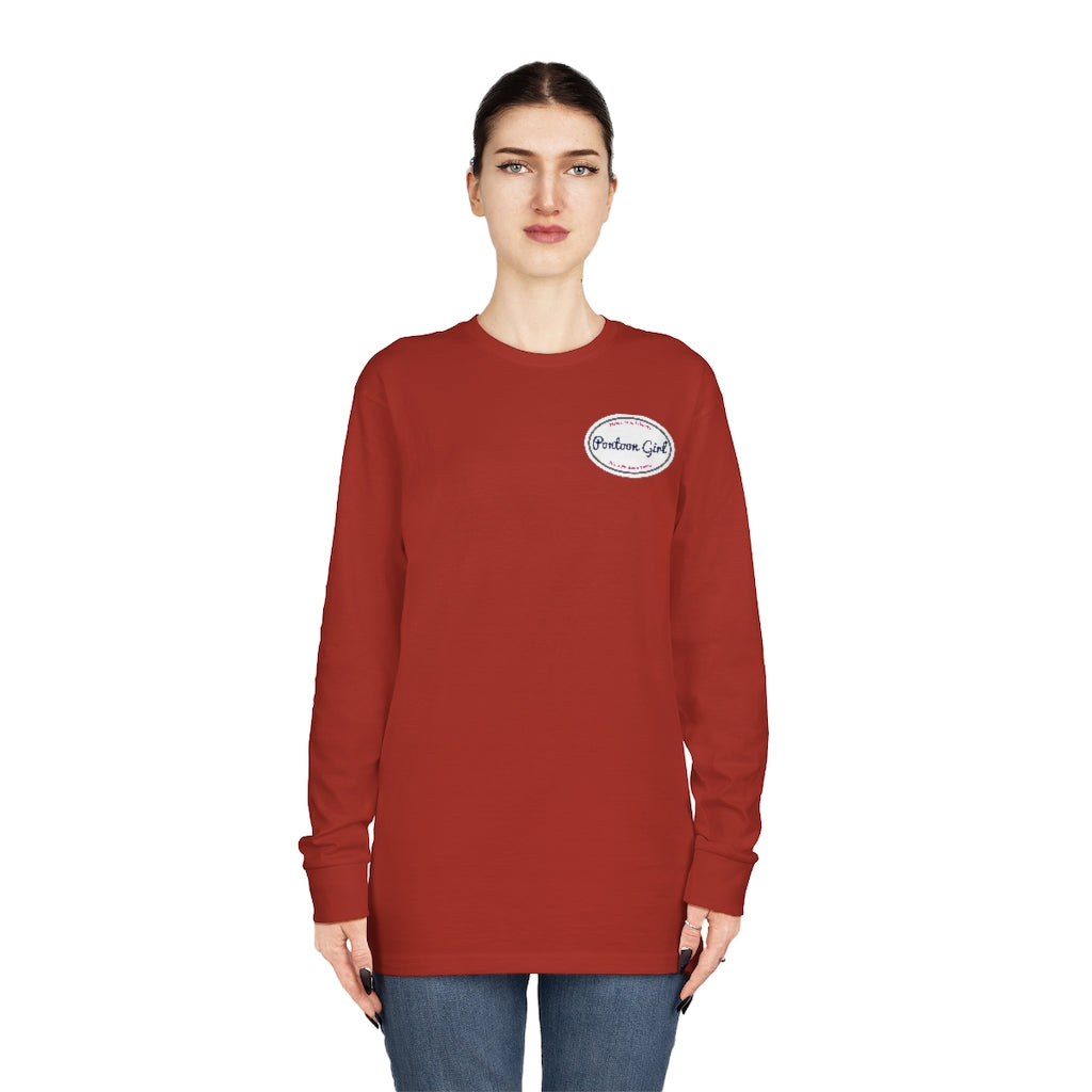 Classic Pontoon Girl Logo Long Sleeve T Shirt - Style: Long Sleeve Crewneck Tee