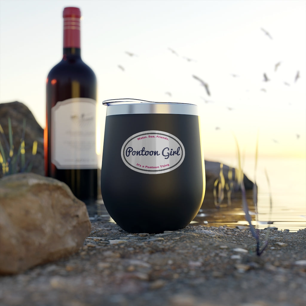 Classic Pontoon Girl - Insulated Cup - Wine Glass