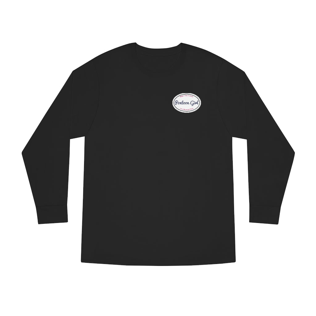 Classic Pontoon Girl Logo Long Sleeve T Shirt - Style: Long Sleeve Crewneck Tee