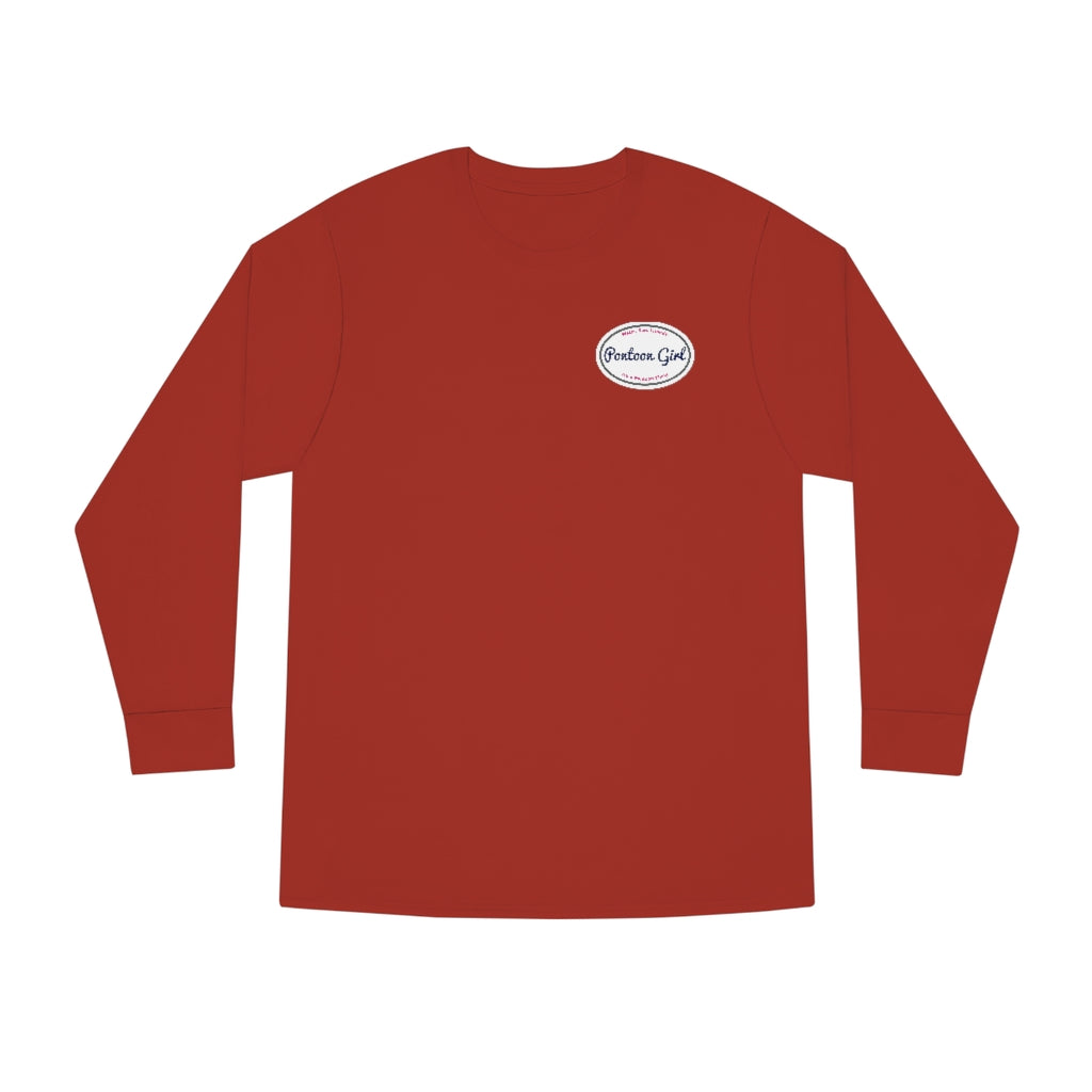 Classic Pontoon Girl Logo Long Sleeve T Shirt - Style: Long Sleeve Crewneck Tee