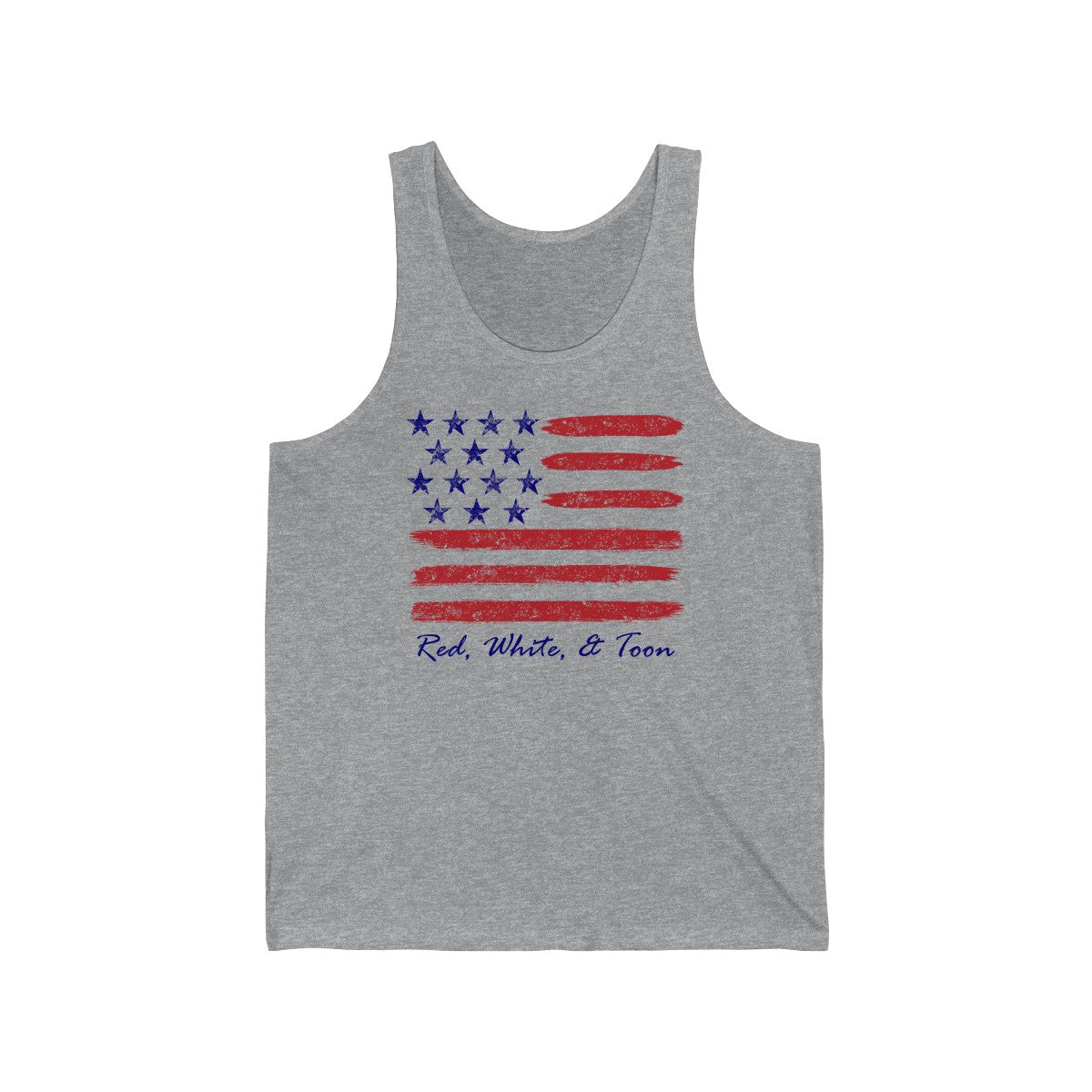 Tank Top - Contemporary Flag - Red White and Toon - TWO SIDED DESIGN