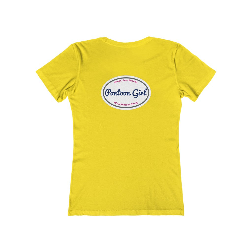 Classic Pontoon Girl Logo T Shirt - Style: Women's The Boyfriend Tee