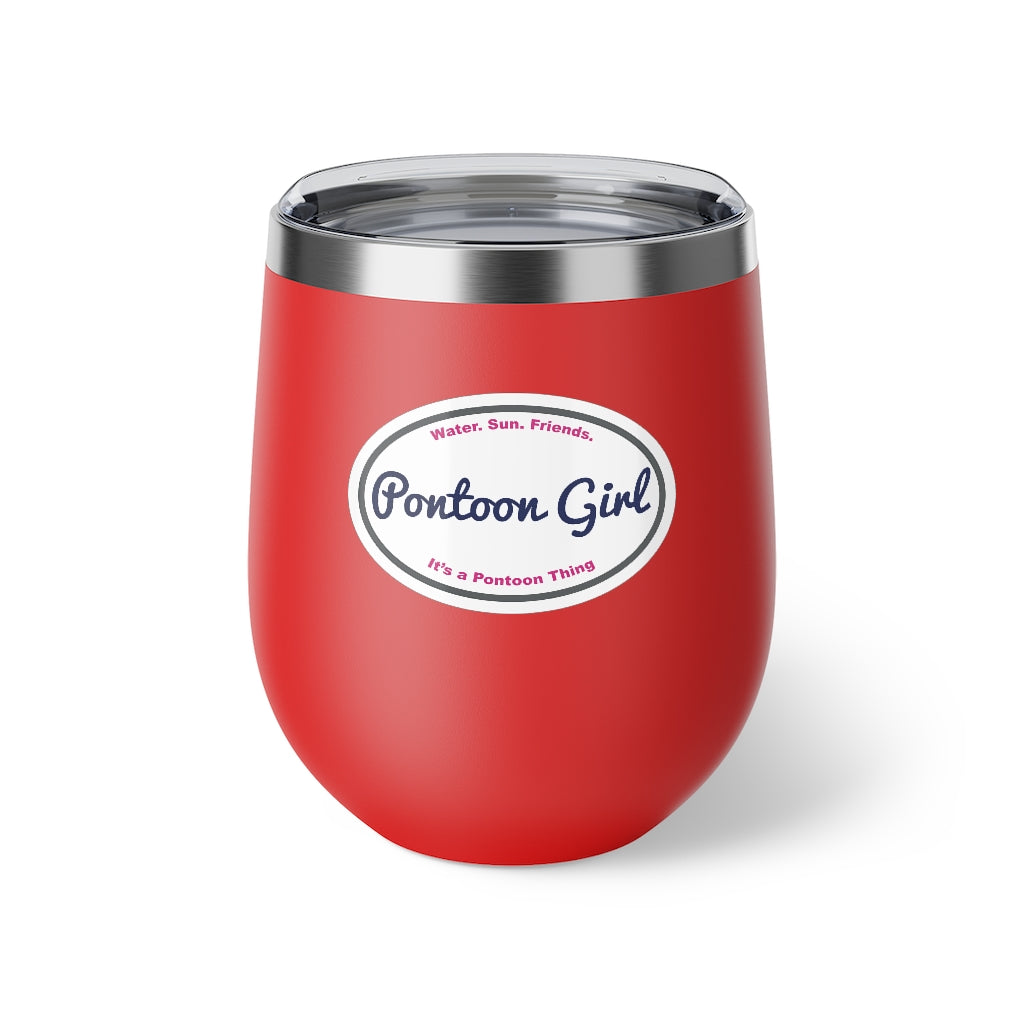 Classic Pontoon Girl - Insulated Cup - Wine Glass
