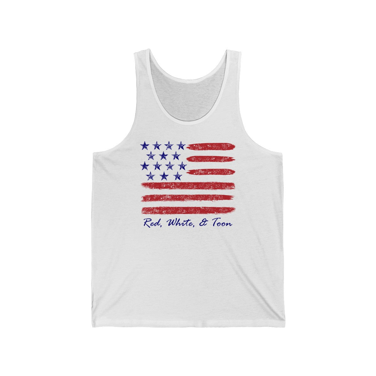 Tank Top - Contemporary Flag - Red White and Toon - TWO SIDED DESIGN