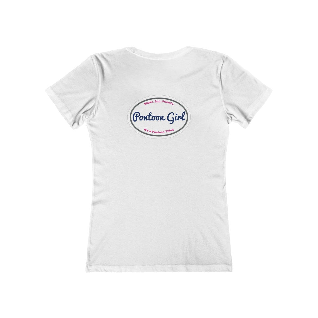 Classic Pontoon Girl Logo T Shirt - Style: Women's The Boyfriend Tee