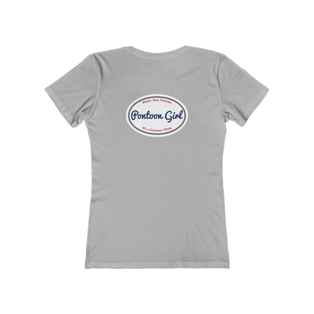 Classic Pontoon Girl Logo T Shirt - Style: Women's The Boyfriend Tee