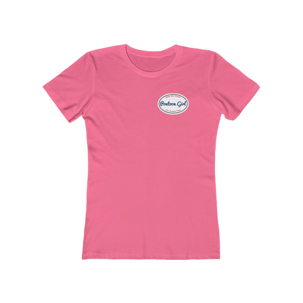 Classic Pontoon Girl Logo T Shirt - Style: Women's The Boyfriend Tee