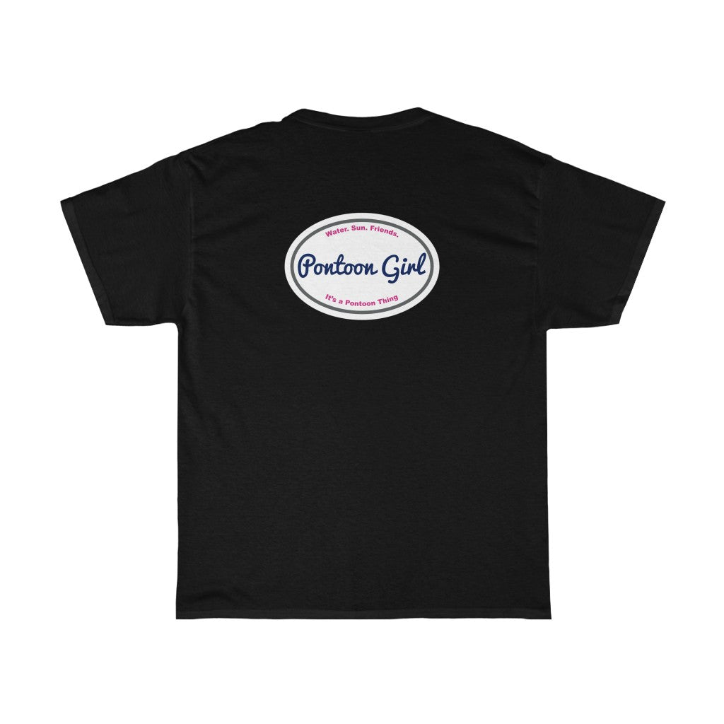 Classic Pontoon Girl Logo T Shrit - Style: Unisex Heavy Cotton Tee