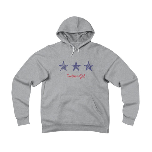 Pontoon Girl - Red White and Toon - Contemporary Flag Hoodie
