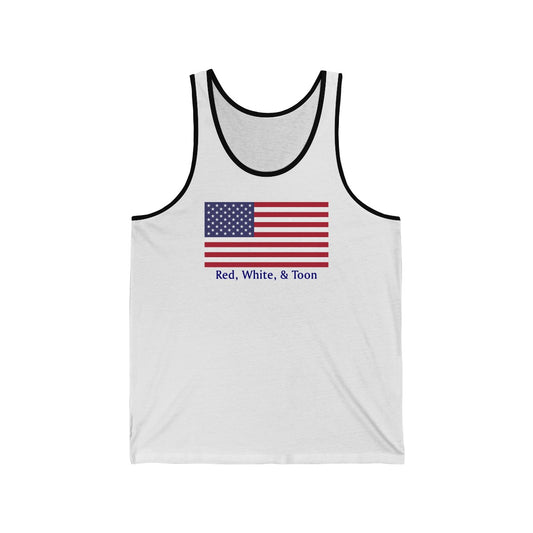 Tank Top - Red White and Toon - NOTHING ON BACK
