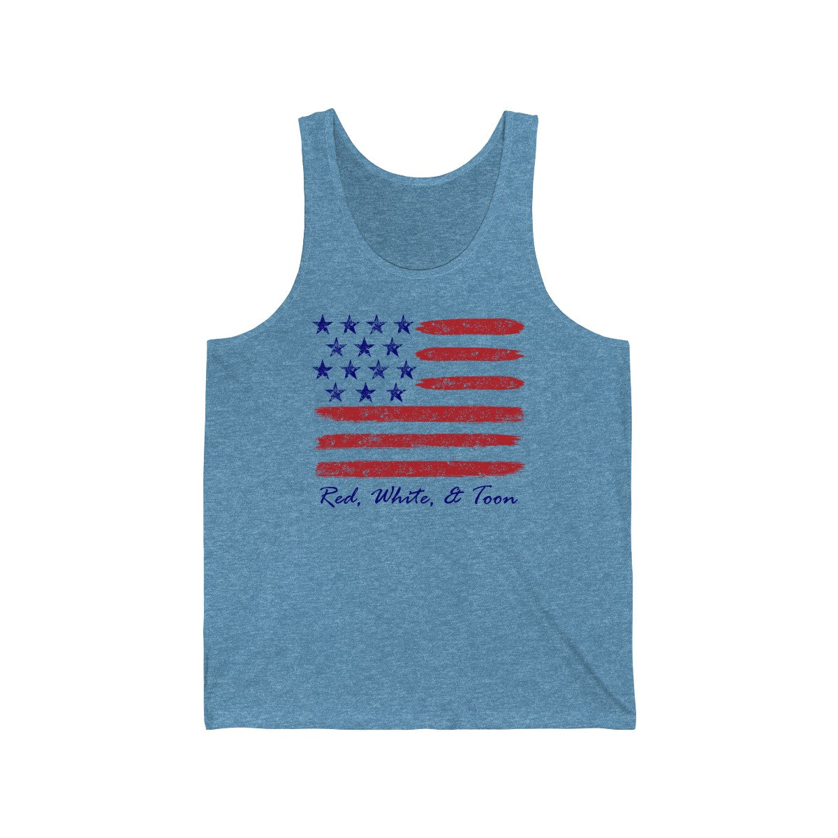 Tank Top - Contemporary Flag - Red White and Toon - TWO SIDED DESIGN