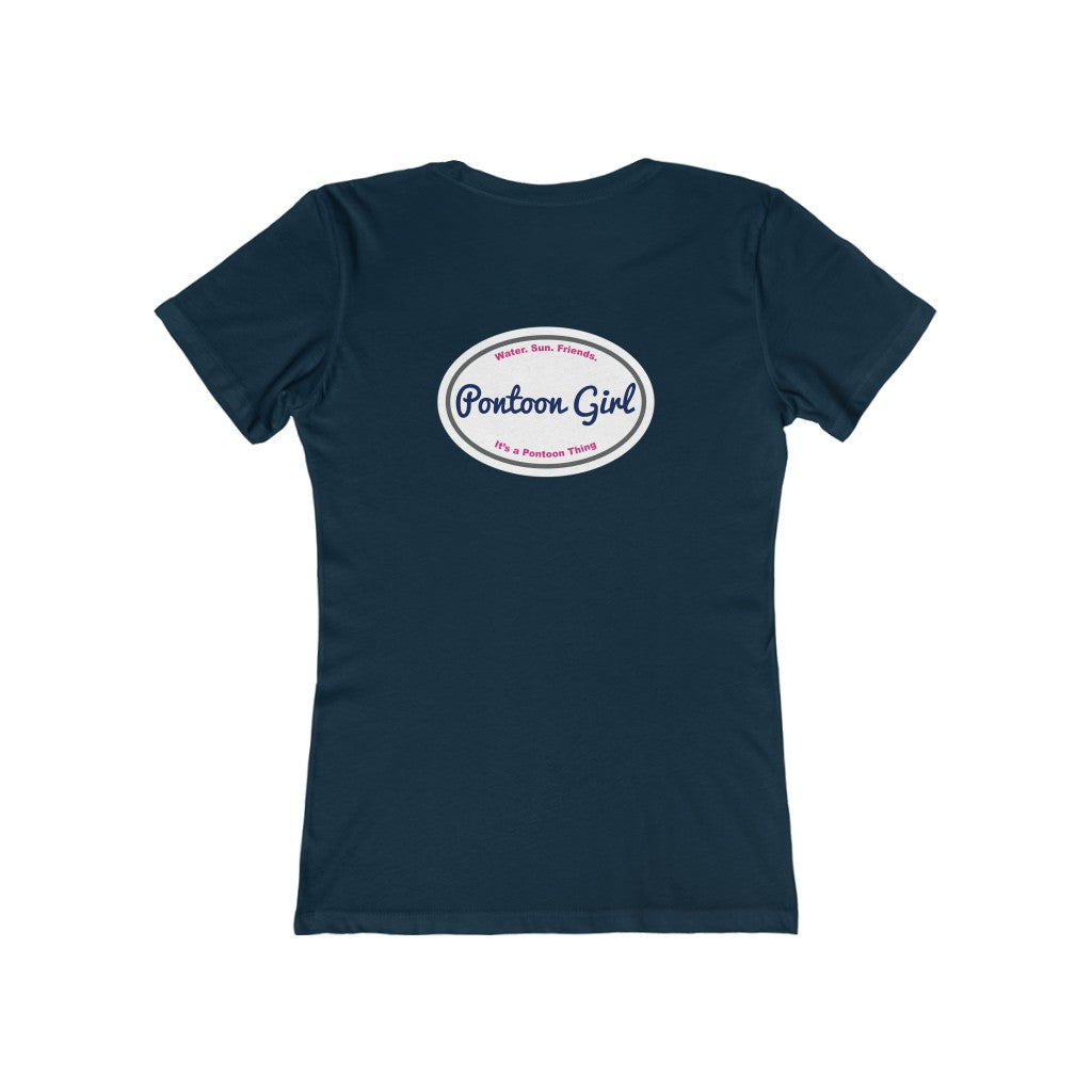 Classic Pontoon Girl Logo T Shirt - Style: Women's The Boyfriend Tee