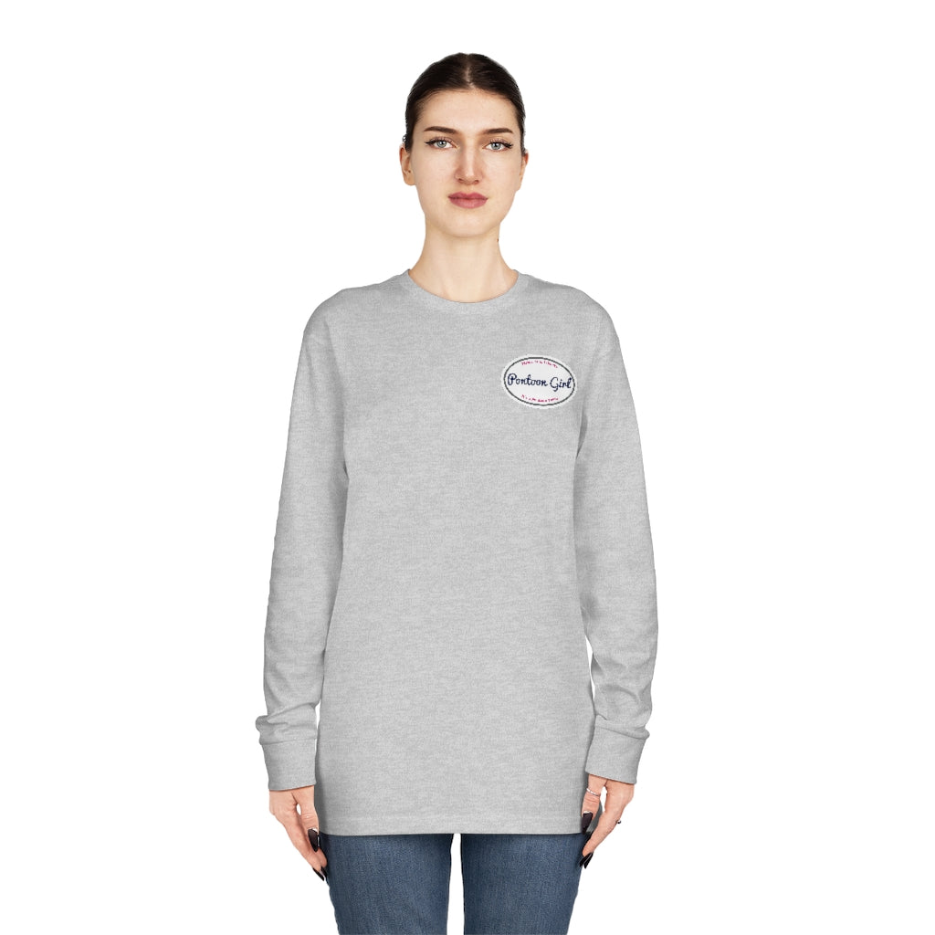 Classic Pontoon Girl Logo Long Sleeve T Shirt - Style: Long Sleeve Crewneck Tee