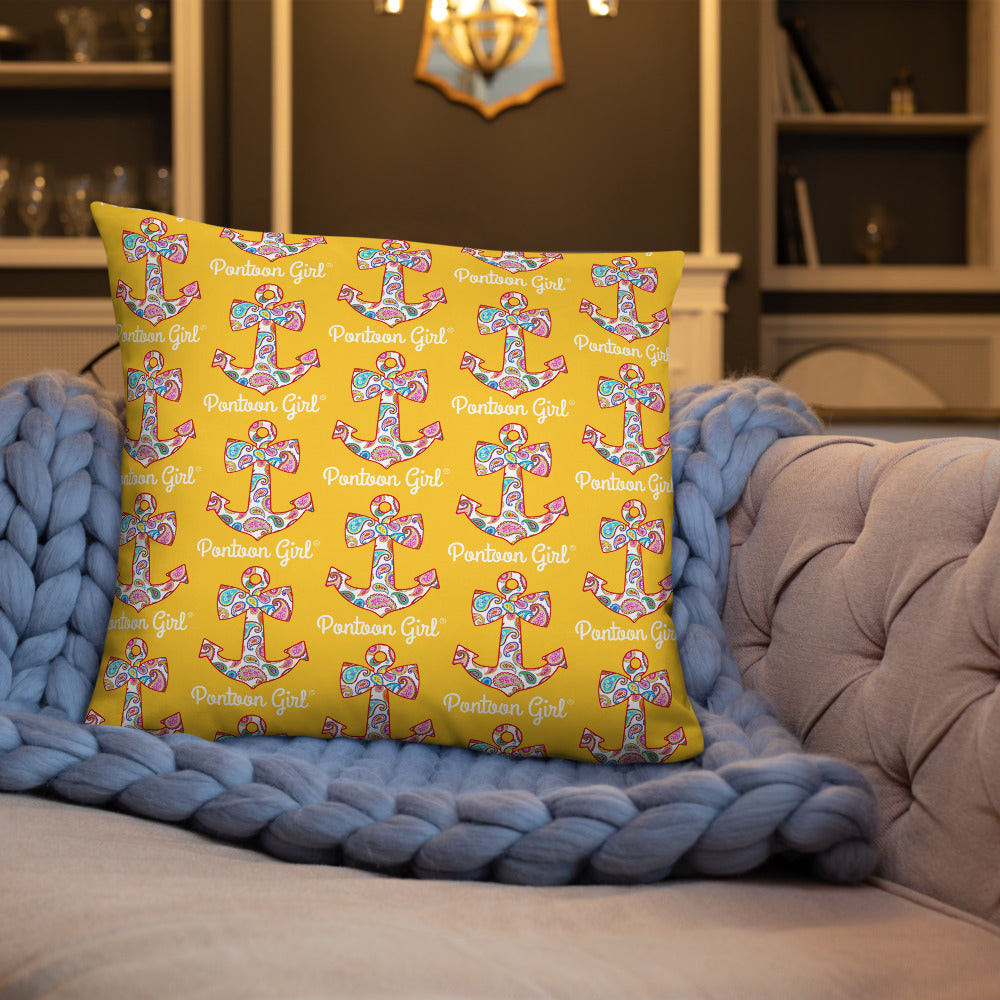 Pontoon Girl® - Basic Pillow with Cute Anchor