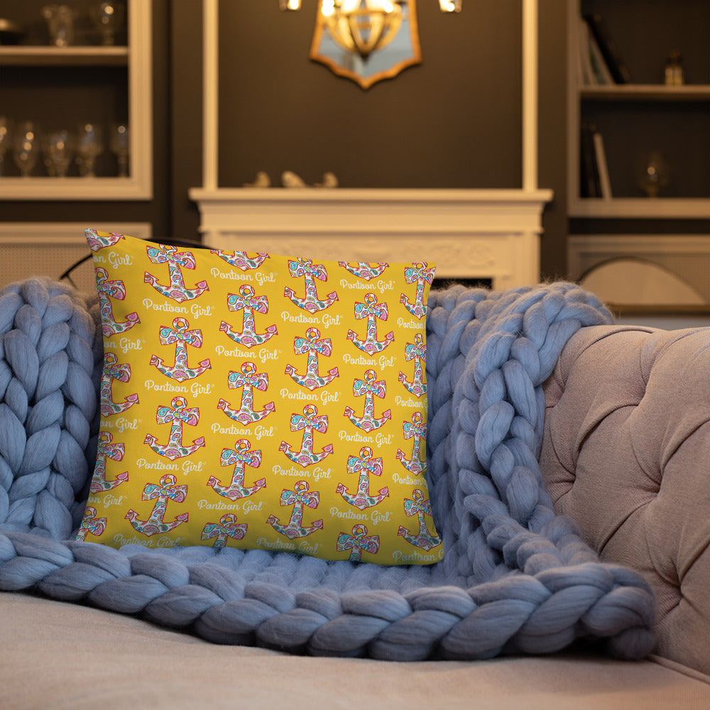 Pontoon Girl® - Basic Pillow with Cute Anchor