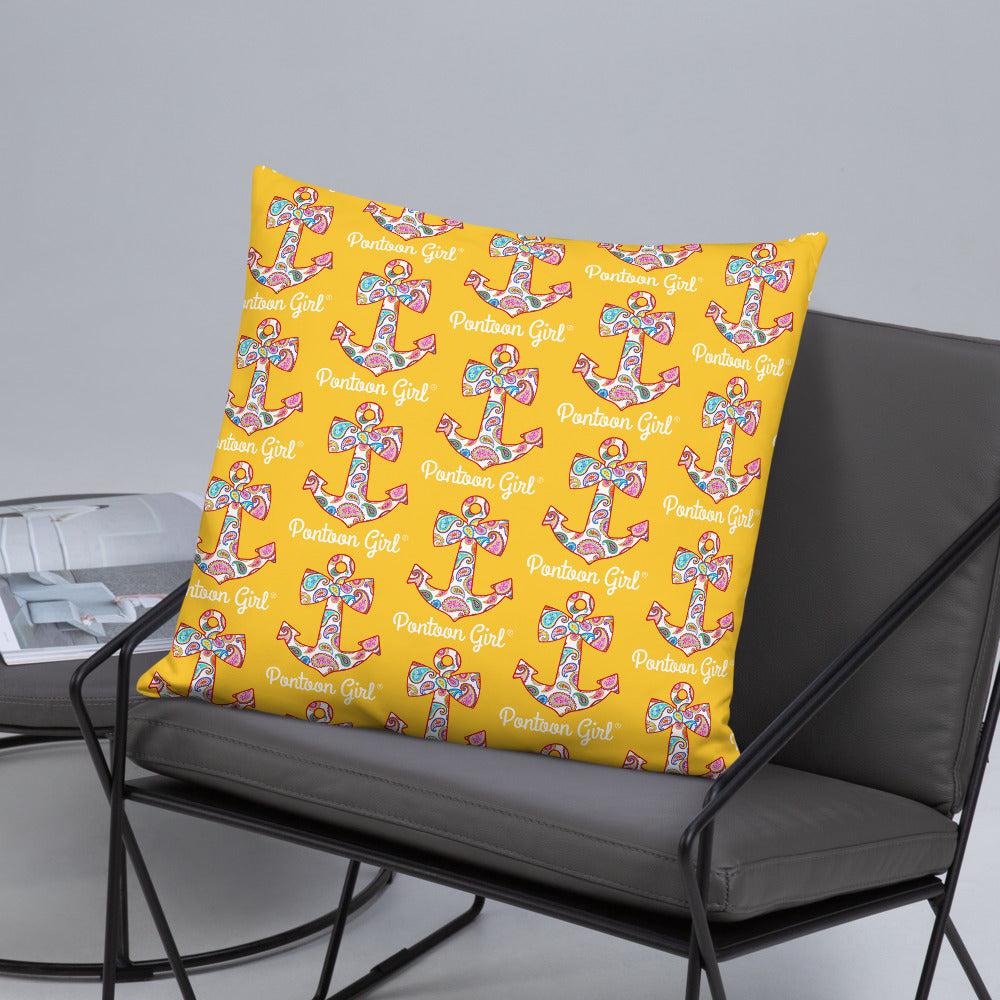 Pontoon Girl® - Basic Pillow with Cute Anchor