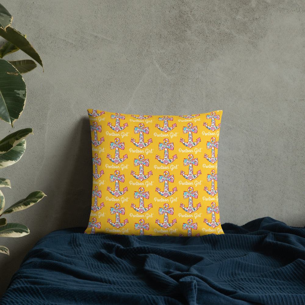 Pontoon Girl® - Basic Pillow with Cute Anchor