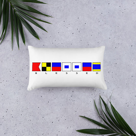 Blessed Basic Pillow - The Calming Seas by Pontoon Girl®
