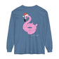 Lake Life™ Flamingo Tube Unisex Garment-dyed Long Sleeve T-Shirt by Pontoon Girl®