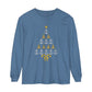 Anchor Christmas Tree Shirt - Unisex Garment-dyed Long Sleeve T-Shirt by Pontoon Girl®