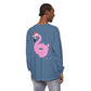 Lake Life™ Flamingo Tube Unisex Garment-dyed Long Sleeve T-Shirt by Pontoon Girl®