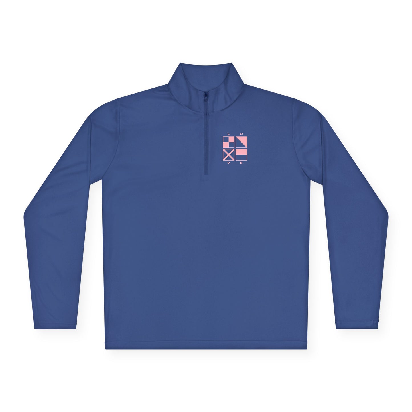 LOVE Nautical Flags Unisex Quarter-Zip Pullover by Pontoon Girl®