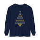 Anchor Christmas Tree Shirt - Unisex Garment-dyed Long Sleeve T-Shirt by Pontoon Girl®