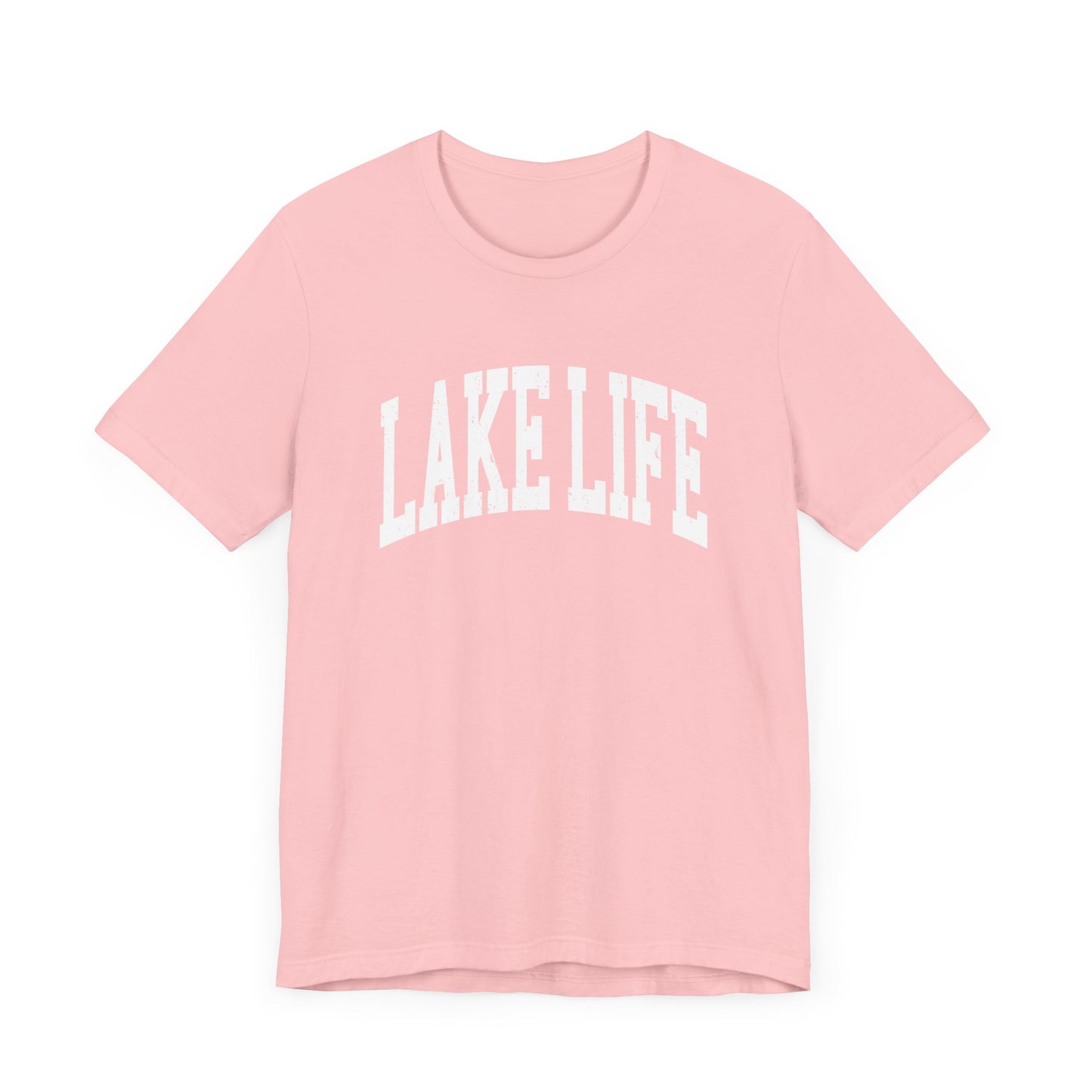 Lake Life™ White Design Unisex Jersey Short Sleeve Tee by Pontoon Girl®