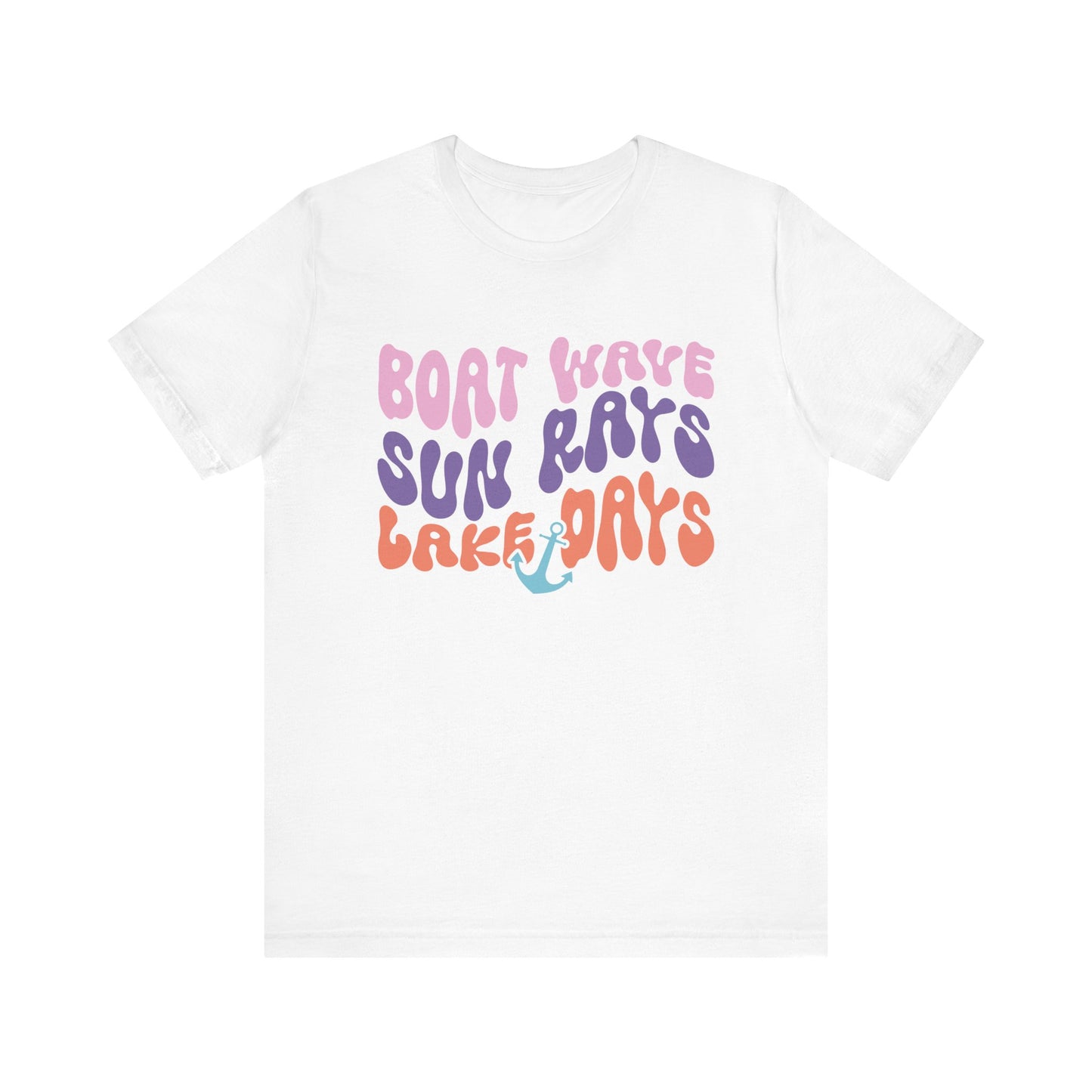 Boat Waves Sun Rays Lake Days Unisex Jersey Short Sleeve Tee by Pontoon Girl®