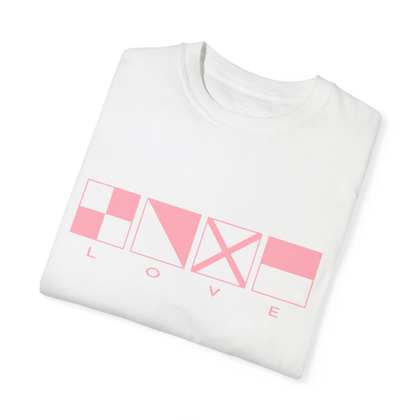 LOVE Code Flags Unisex Garment-Dyed T-shirt by Pontoon Girl