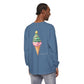 Lake Life™ Twisted Tree Cone Unisex Garment-dyed Long Sleeve T-Shirt by Pontoon Girl®