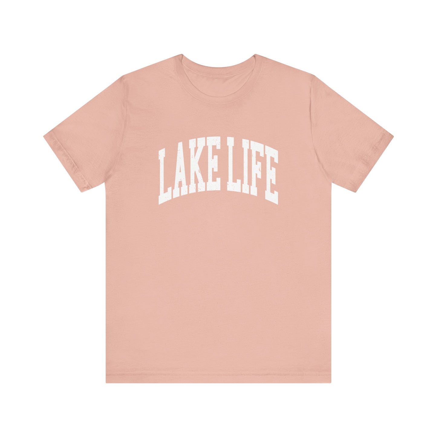 Lake Life™ White Design Unisex Jersey Short Sleeve Tee by Pontoon Girl®