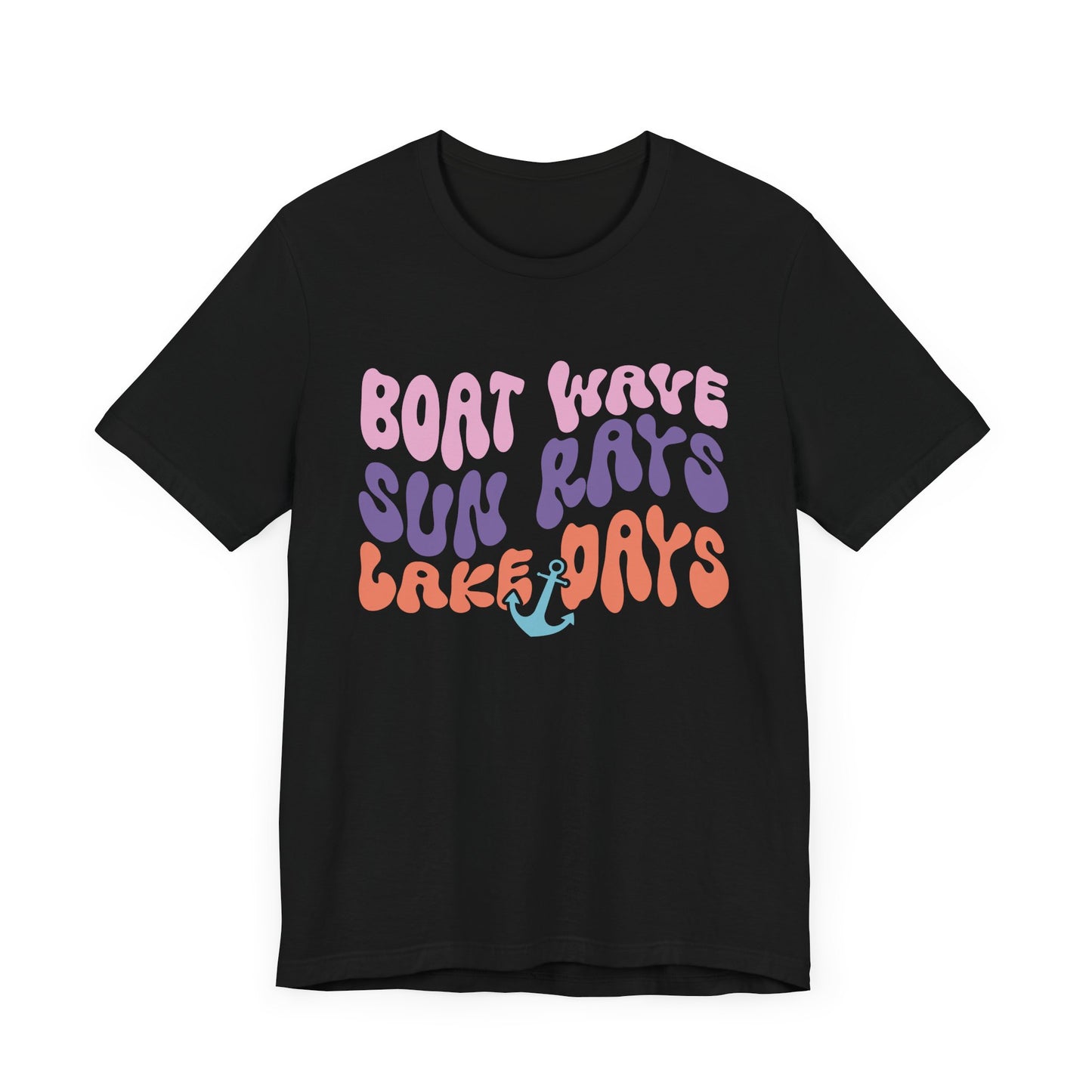 Boat Waves Sun Rays Lake Days Unisex Jersey Short Sleeve Tee by Pontoon Girl®