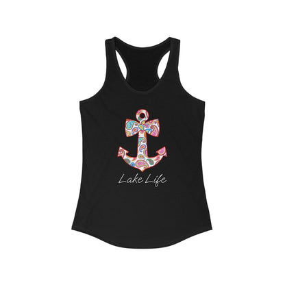 Sweet Anchor Lake Life™ Paddle Women's Ideal Racerback Tank by Pontoon Girl®