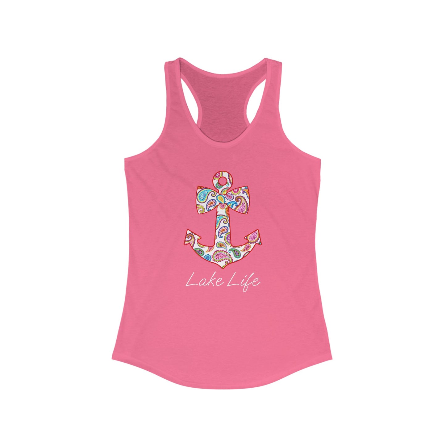 Sweet Anchor Lake Life™ Paddle Women's Ideal Racerback Tank by Pontoon Girl®