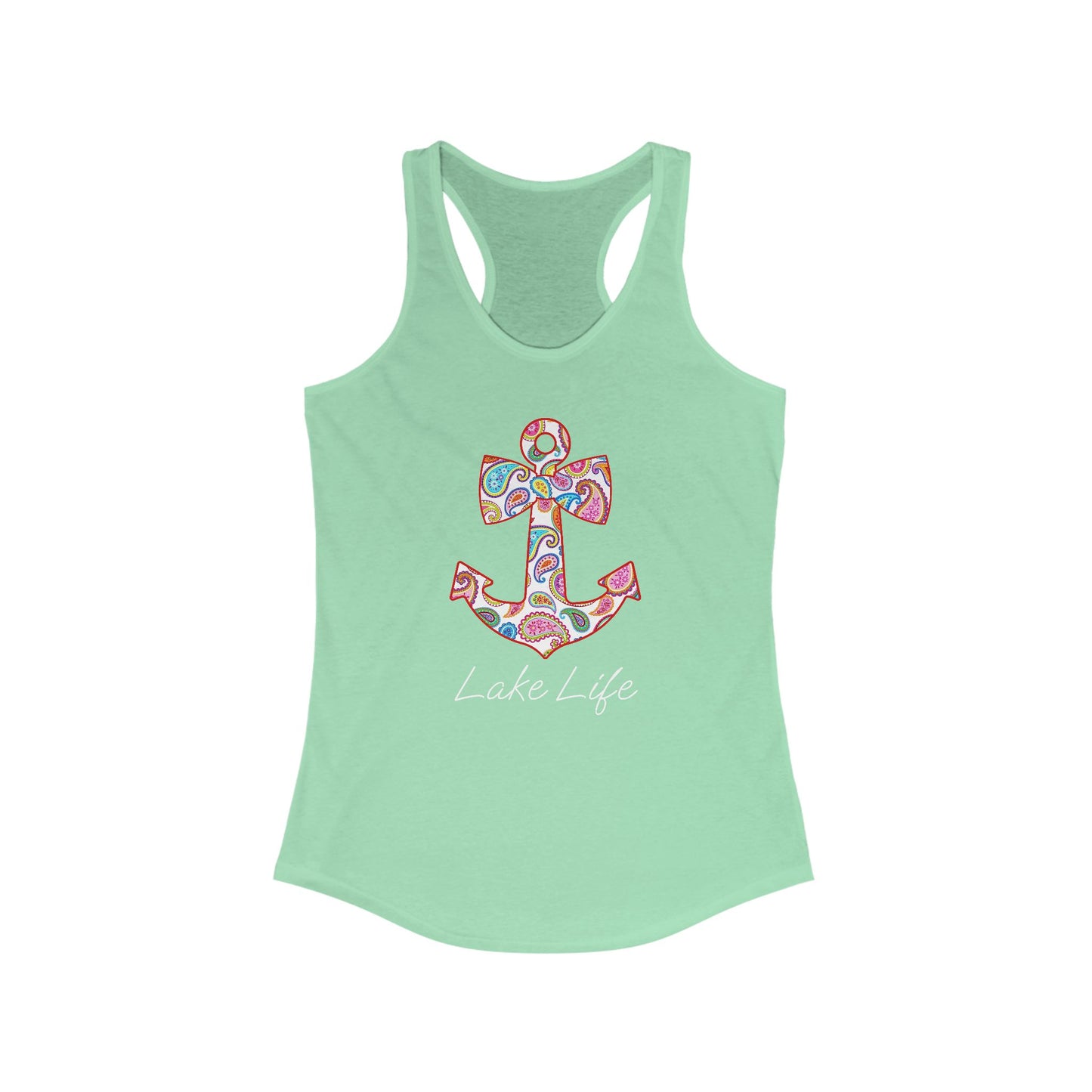 Sweet Anchor Lake Life™ Paddle Women's Ideal Racerback Tank by Pontoon Girl®