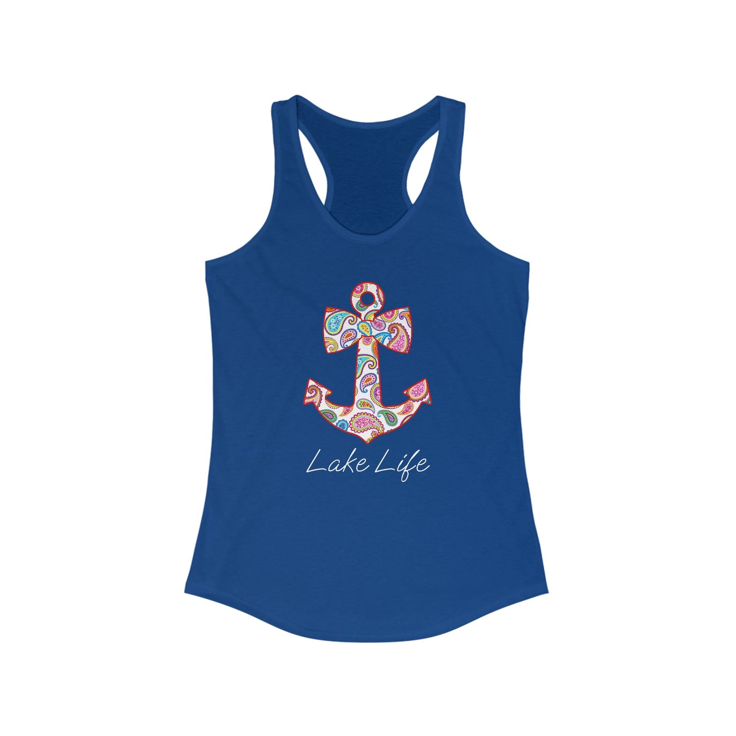 Sweet Anchor Lake Life™ Paddle Women's Ideal Racerback Tank by Pontoon Girl®