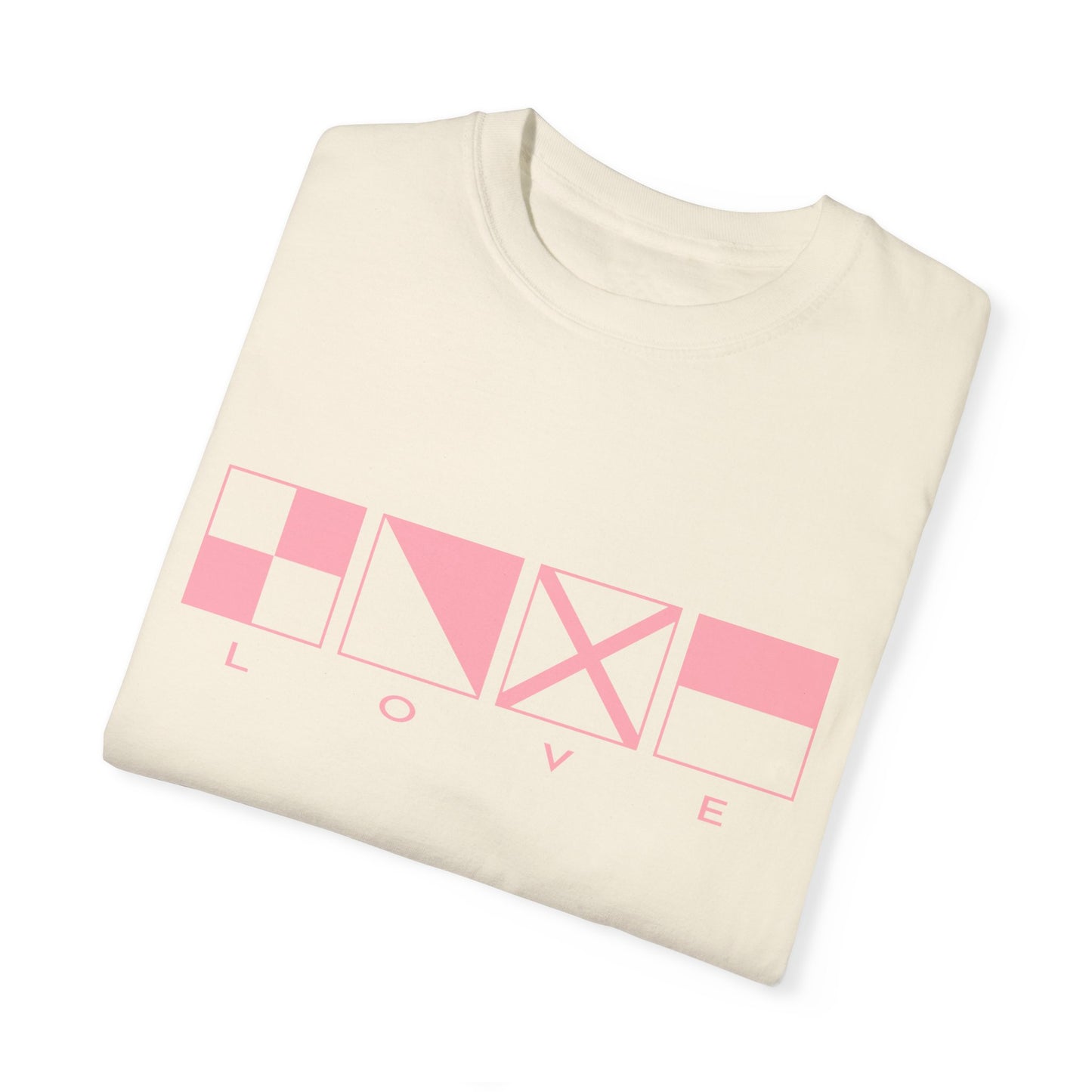 LOVE Code Flags Unisex Garment-Dyed T-shirt by Pontoon Girl