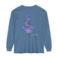 Lake Life™ Heart Anchor Garment-dyed Long Sleeve T-Shirt by Pontoon Girl®