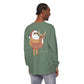 Lake Life™ Santa Deer Tube Unisex Garment-dyed Long Sleeve T-Shirt by Pontoon Girl®