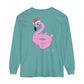 Lake Life™ Flamingo Tube Unisex Garment-dyed Long Sleeve T-Shirt by Pontoon Girl®