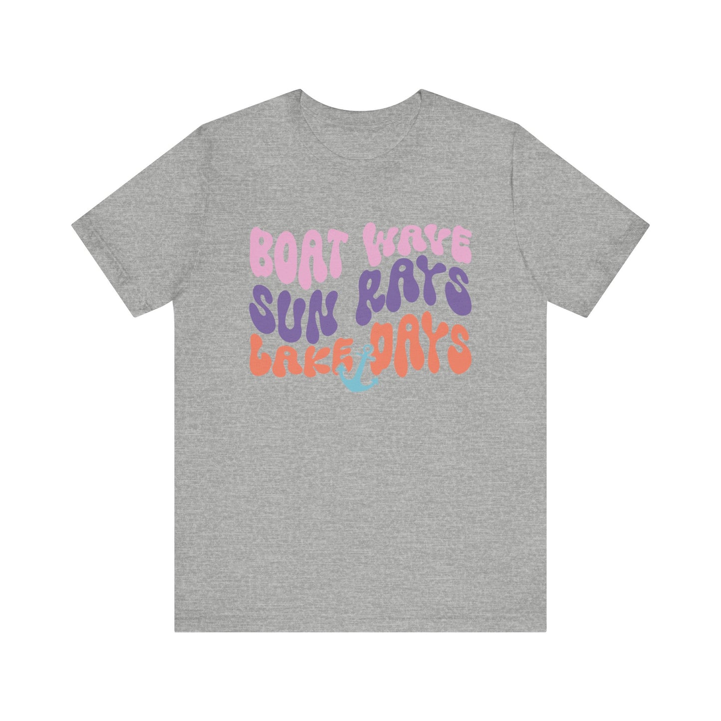 Boat Waves Sun Rays Lake Days Unisex Jersey Short Sleeve Tee by Pontoon Girl®