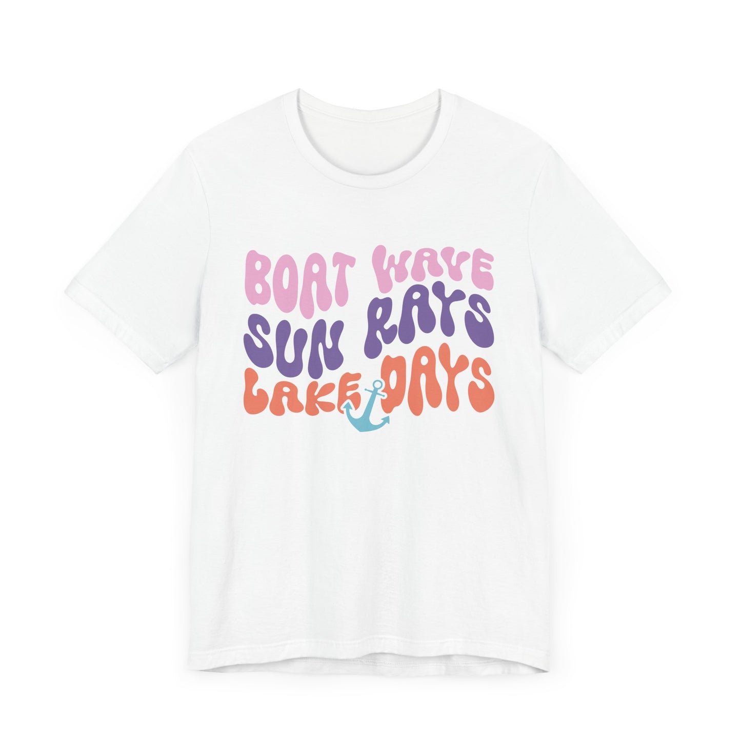 Boat Waves Sun Rays Lake Days Unisex Jersey Short Sleeve Tee by Pontoon Girl®