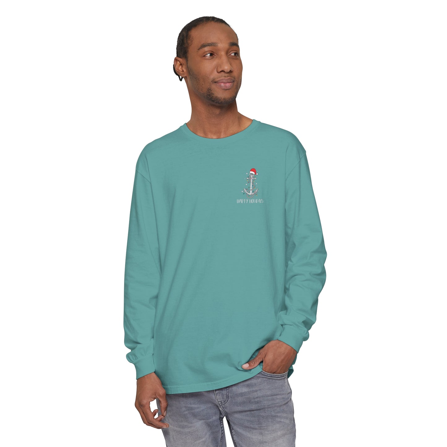 Copy of Lake Life™ Anchor Tree Unisex Garment-dyed Long Sleeve T-Shirt by Pontoon Girl®