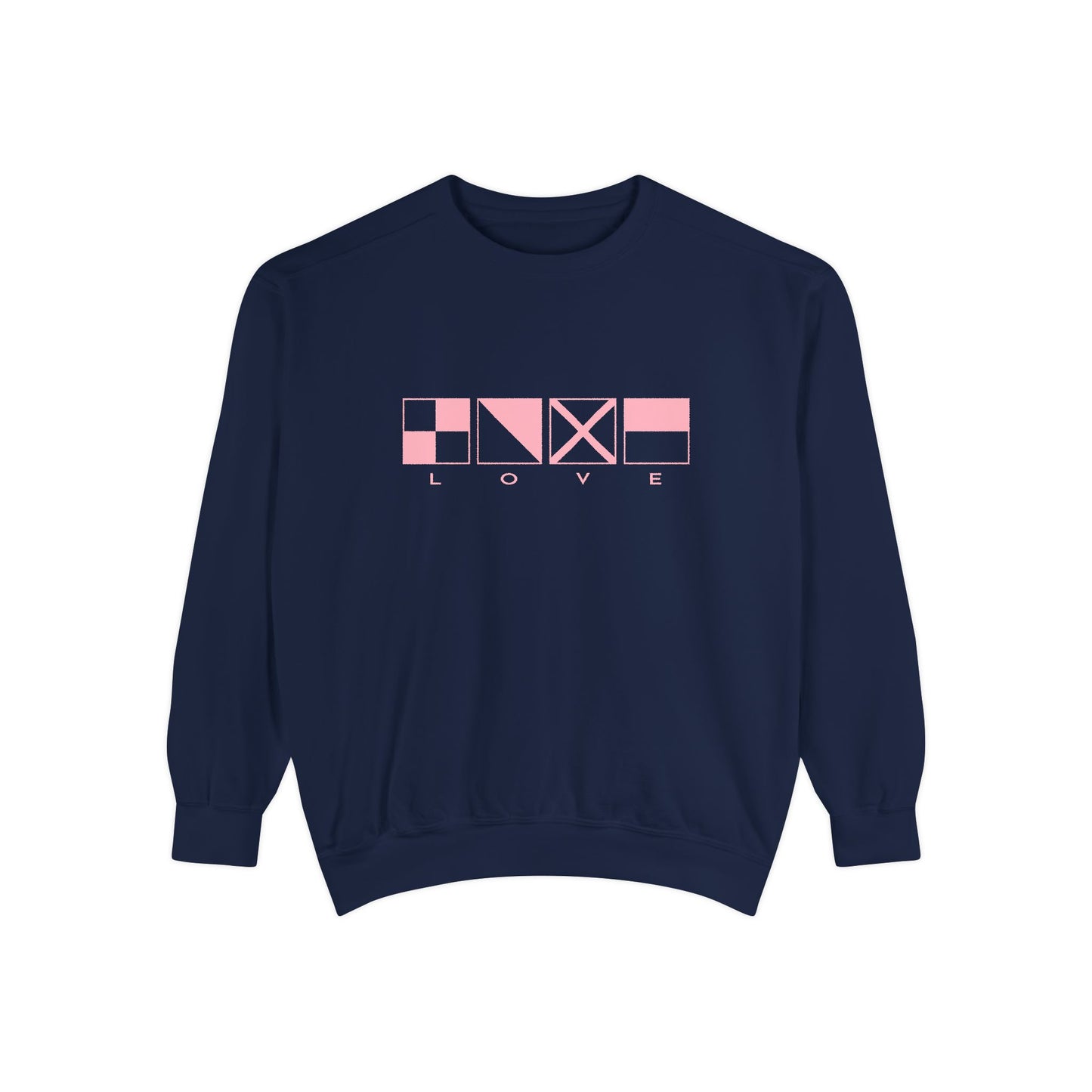 Love Nautical flag - Unisex Garment-Dyed Sweatshirt by Pontoon Girl