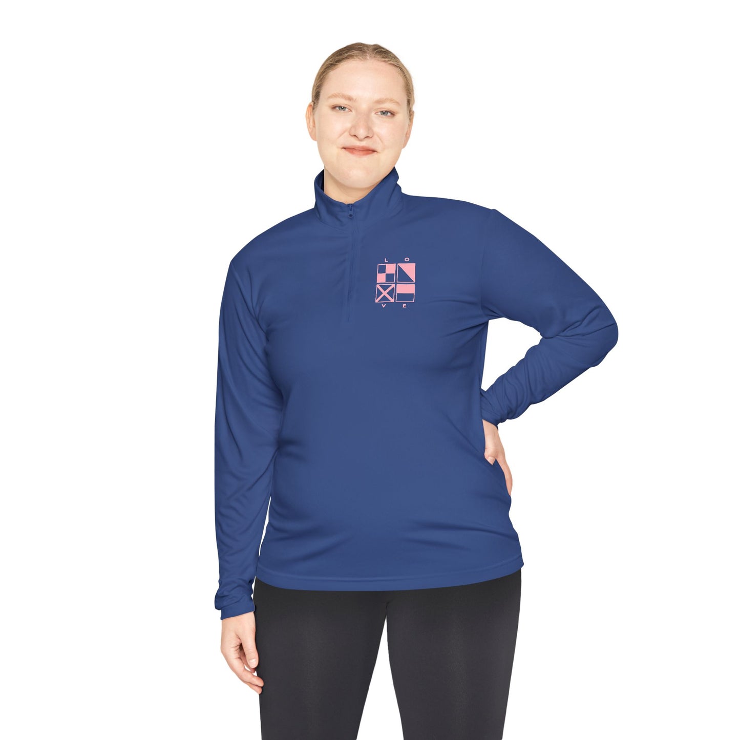 LOVE Nautical Flags Unisex Quarter-Zip Pullover by Pontoon Girl®